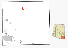 Cochise County Incorporated and Unincorporated areas Willcox highlighted.svg