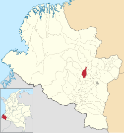 Location of the municipality and town of Linares, Nariño in the Nariño Department of Colombia.