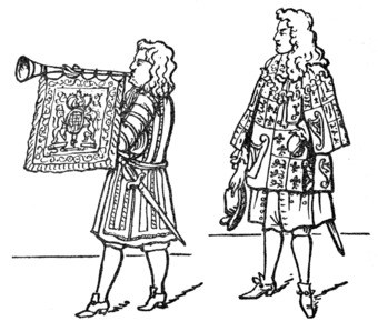 Fig. 18.—A State Trumpeter and a Herald at the coronation of James I.