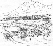 A 19th Century sketch of the dam's construction - a formidable engineering challenge for the early Cape.