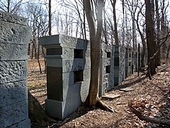 Blocks of stone used for structural stone testing