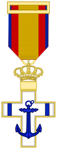 File:Cross of the Naval Merit (Spain) - Blue Decoration.svg