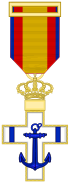Cruz del Mérito Naval (España) - Decoración Azul.svg