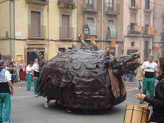 Cucafera during the Festa Major de Santa Tecla in Tarragona, Spain
