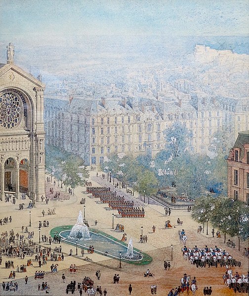 File:Défilé militaire place Saint-Augustin à Paris vers 1880.jpg