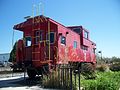 A caboose outside the old L & N railroad depot, now the Walton County Heritage Museum.