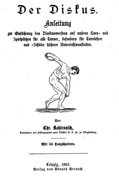 File:Der Diskus. Anleitung von Christian Georg Kohlrausch, 1882, Titel.png