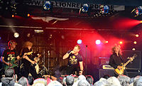 Metallica have recorded cover versions of a number of songs by English group Diamond Head. Diamond Head - Headbangers Open Air 2014 01.jpg