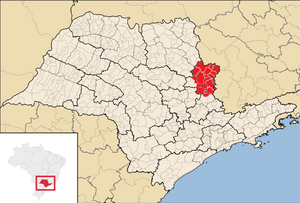 Map of São João da Boa Vista diocese