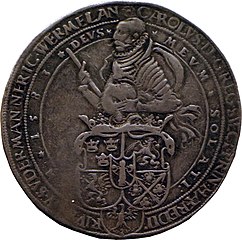 Duke Charles on a coin from 1583