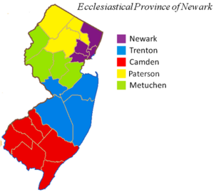 Carte de la province ecclésiastique {{{province ecclésiastique}}}