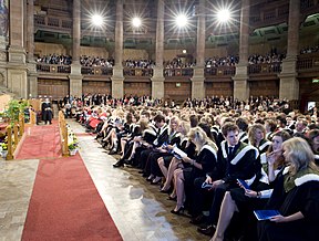 Interior during a graduation ceremony (2008)