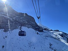 Eiger Express kurz vor der Station Eigergletscher