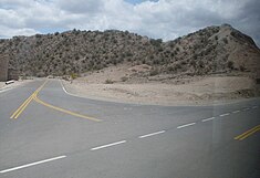 route nationale 53 (es) à gauche et route nationale 40 vers la droite dans la région d'El Eje.
