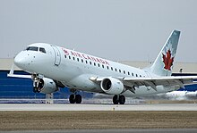 An Embraer E-175 taking off Embraer 175 (Air Canada) 091.jpg