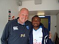 Emmanuel Issa Clement with Manager Paul Hart( Portsmouth F.C).jpg
