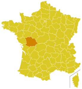 Mapa da Arquidiocese de Poitiers