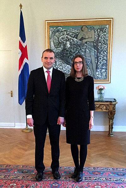 File:Estonia’s new Ambassador to Iceland Janne Jõesaar-Ruusalu presented her credentials to President Guðni Thorlacius Jóhannesson (14.02.2017) (32073563244).jpg