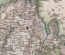 Carte de Cassini vers 1783.