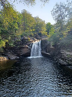 Falls of Falloch Waterfall in Stirling, Scotland