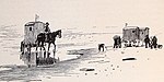Badvagn på Fanø Strand i slutet av 1800-talet, av Erik Henningsen (1855-1930)
