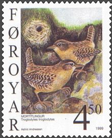 Faroe stamp 345 wren (troglodytes troglodytes).jpg