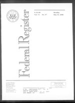 Thumbnail for File:Federal Register 2008-05-19- Vol 73 Iss 97 (IA sim federal-register-find 2008-05-19 73 97).pdf