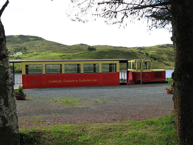 Fintown station on the trackbed of the County Donegal Railways Joint Committee (CDR) in County Donegal