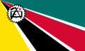 Bandera de Mozambique entre el 25 de junio de 1975 y abril de 1983.