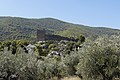 Fortification tower and wall of the Castle of Aigisthena on August 27, 2020.jpg