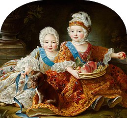 Louis Auguste, duc de Berry (later King Louis XVI, King of France [1754–1793] and Louis-Stanislas-Xavier, comte de Provence (later King Louis XVIII, King of France [1755-1824]) as Children
