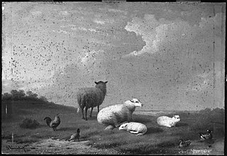 Landscape with Sheep and Fowl