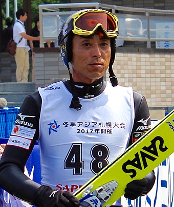 Kazuyoshi Funaki (pictured in 2014) won two gold medals and one silver for host Japan.
