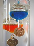 Le Thermomètre De Galilée Montrant Le Liquide a Rempli Témoin D'ampoules En  Verre Illustration de Vecteur - Illustration du ampoule, chauffer: 44802701