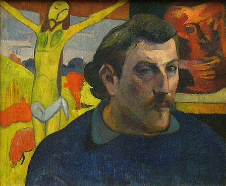 Autoportrait au Christ jaune, de Gauguin, 1889.