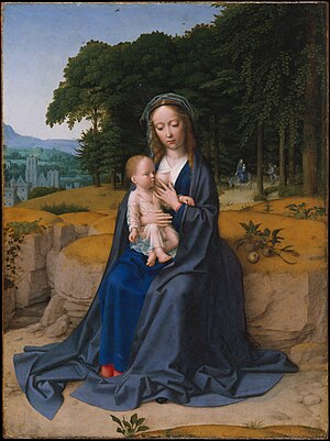 Gerard David - Mısır'a (Metropolitan Museum of Art) uçuşun geri kalanı .jpg