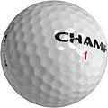 Une balle de golf ronde composée d'alvéoles hexagonale pour une meilleure portance dans l'air.