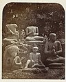 Groep van vijf beelden waarvan twee Boedha's in Bogor Groep van vijf beelden waarvan twee Boedha's Vogelberg (Pasir Sinala), Tjampea, Buitenzorg (Resid. Batavia) cat. no 2. (titel op object), RP-F-2005-159-8.jpg