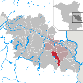 Poziția Grunnow-Dammendorf pe harta districtului Oder-Spree