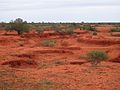 Effetti dell'erosione su terreni aridi, dove la vegetazione è rada.