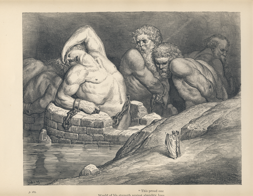 Gustave Doré - Dante Alighieri - Inferno - Plate 65 (Canto XXXI - The Titans)