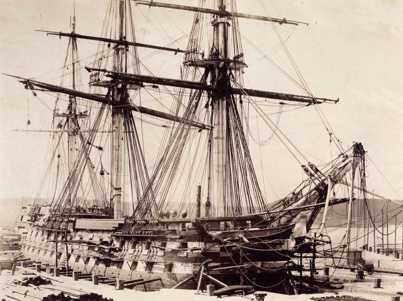 File:HMS Hannibal by Charles Thurston Thompson, Dec 1853.png
