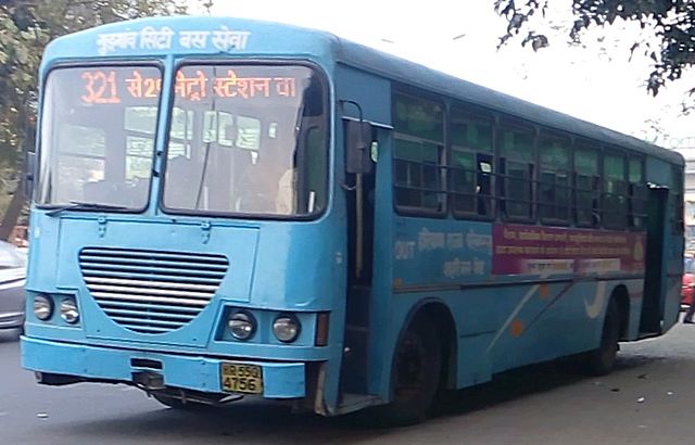 Bus No 321 at HUDA City Centre.