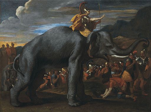 Hannibal traversant les Alpes à dos d'éléphant - Nicolas Poussin