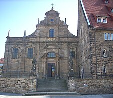 Westfront der Heilig-Kreuz-Kirche in Hildesheim