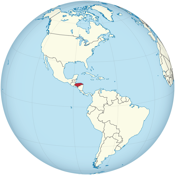 File:Honduras on the globe (Americas centered).svg