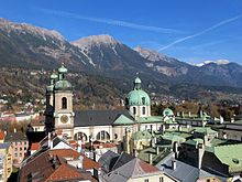 Innsbruck Cathedral and the Karwendel Alps IA Dom A.jpg