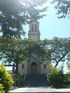 Church of Águas Mornas and Evaldo Carlos Lehmkuhl square