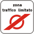 End of restricted vehicular traffic zone