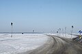 Ice road to Saaremaa island, Estonia